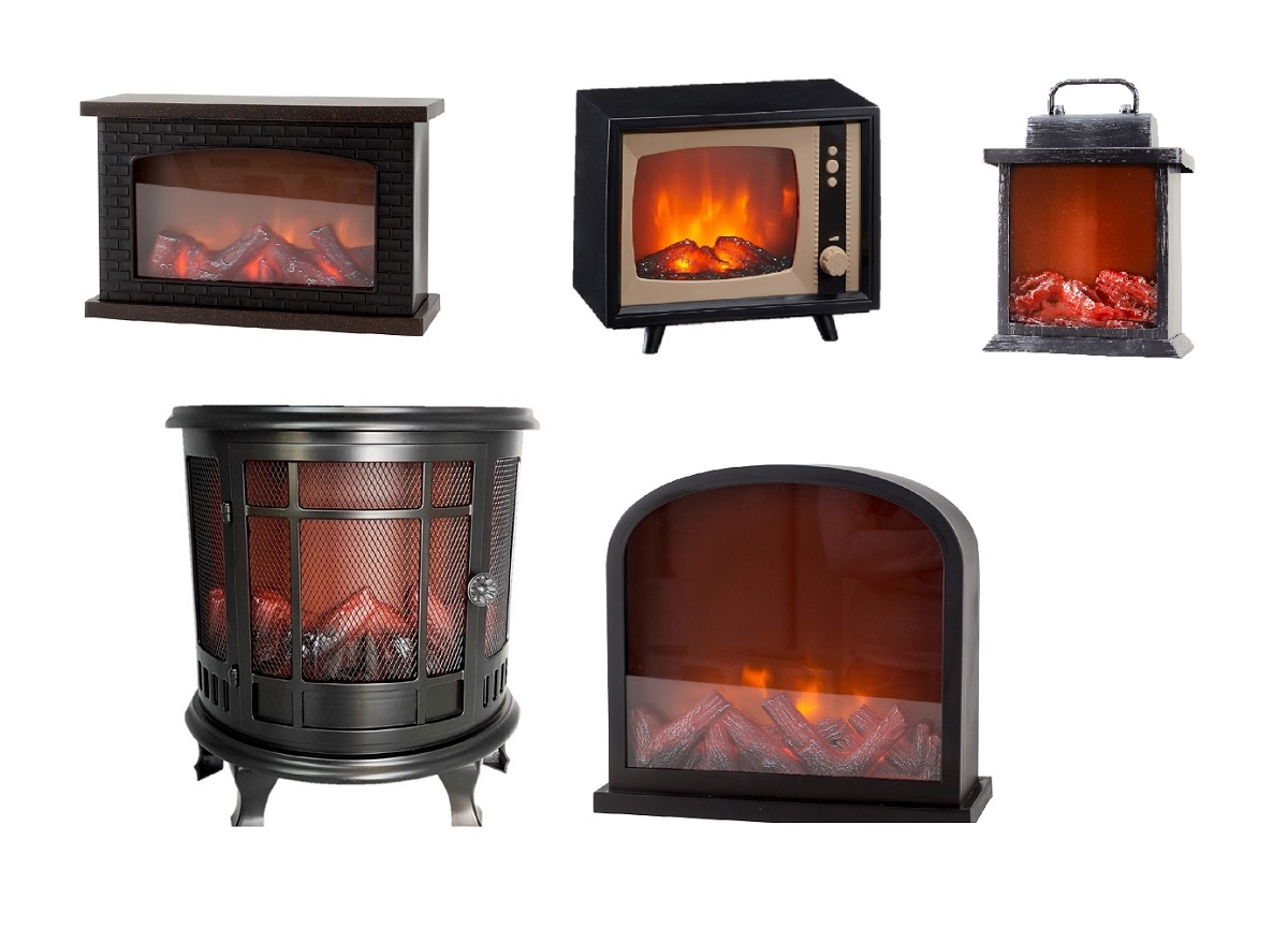 LED Kamin Flammeneffekt Kaminfeuer Tischkamin Nostalgie Dekoration