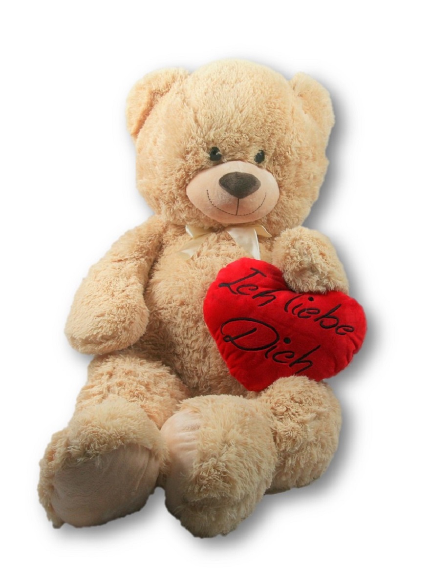 Bär mit Schleife und Herz Ich liebe Dich Teddy 32 cm Kuscheltier Teddybär 