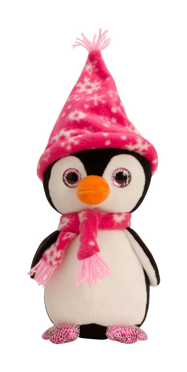 Plüsch Pinguin mit Mütze Kuscheltier Stehend Plüschtier 27cm  Pink Blau NEU 